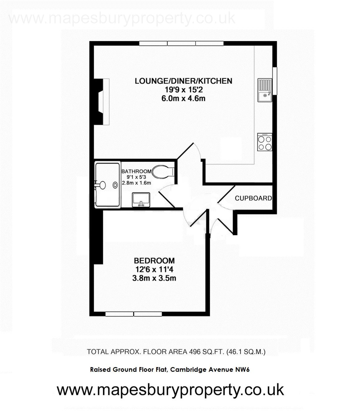 1 Bedrooms Flat to rent in Cambridge Avenue, Maida Vale NW6