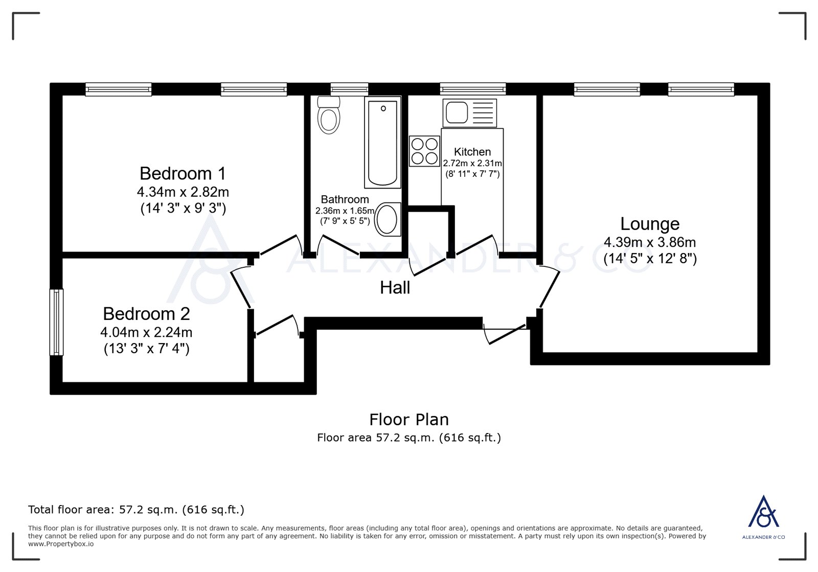 Flat 4,, Harcourt House, Bicester floorplan