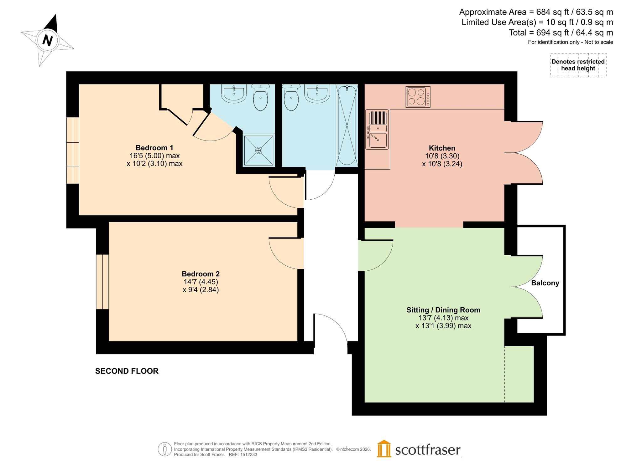 Apartment 4, Summer Heights, 93, Islip Road, Oxford floorplan