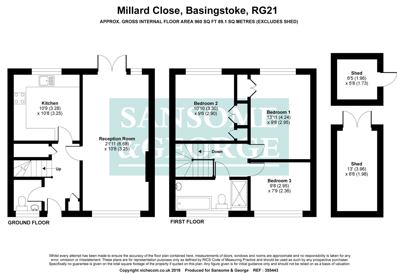 3 Bedrooms End terrace house to rent in Millard Close, Basingstoke, Hampshire RG21
