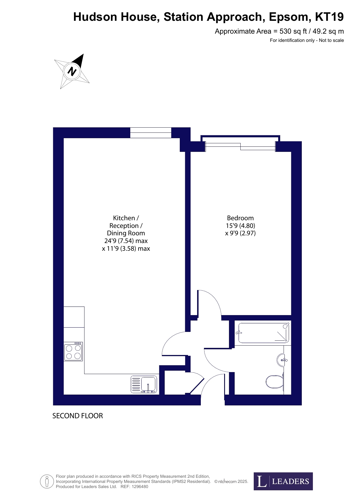 Flat 36, Hudson House,,, Station Approach, Epsom floorplan