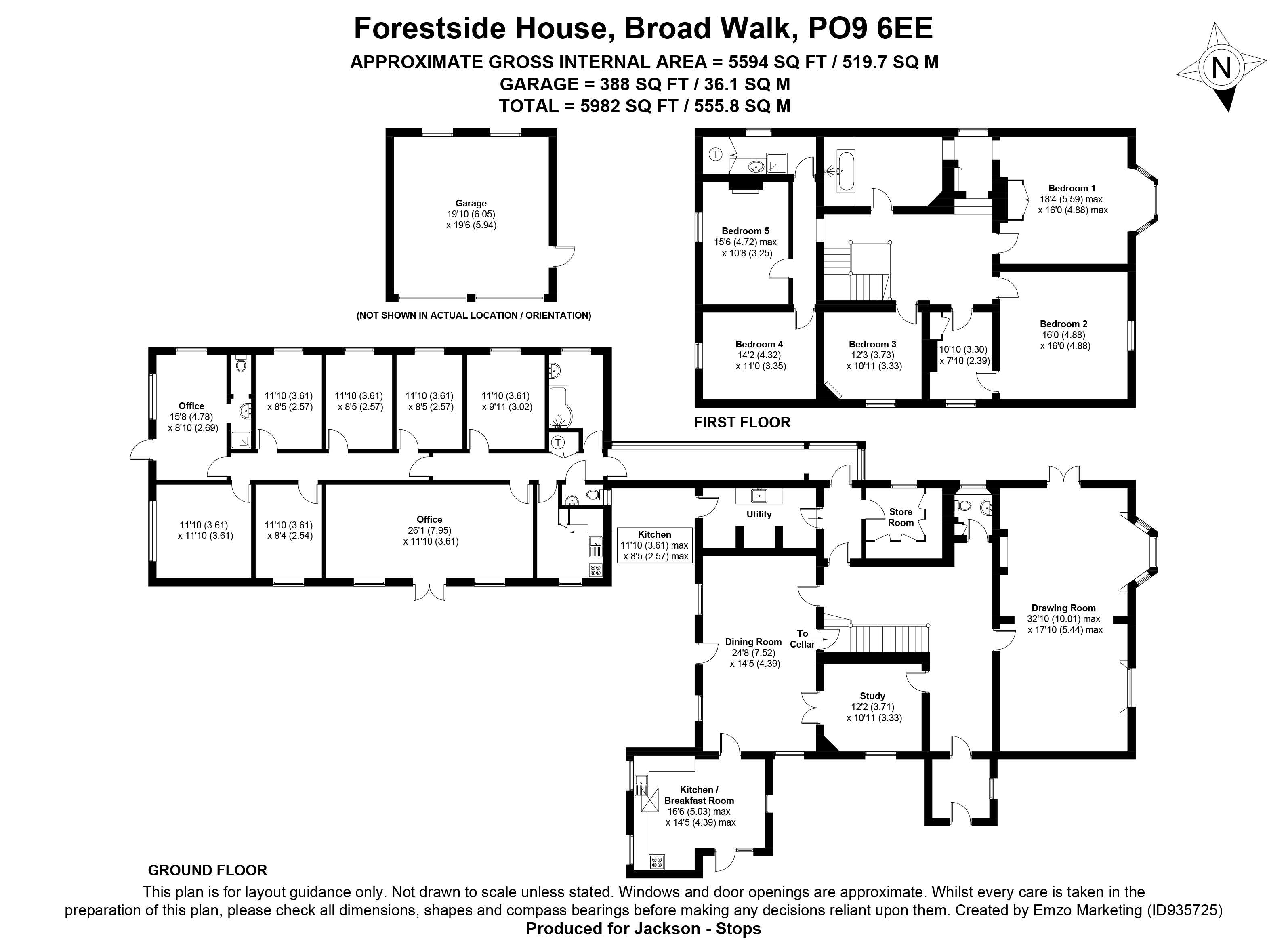 Broad Walk, Forestside, Rowland's Castle, West Sussex PO9, 5 bedroom