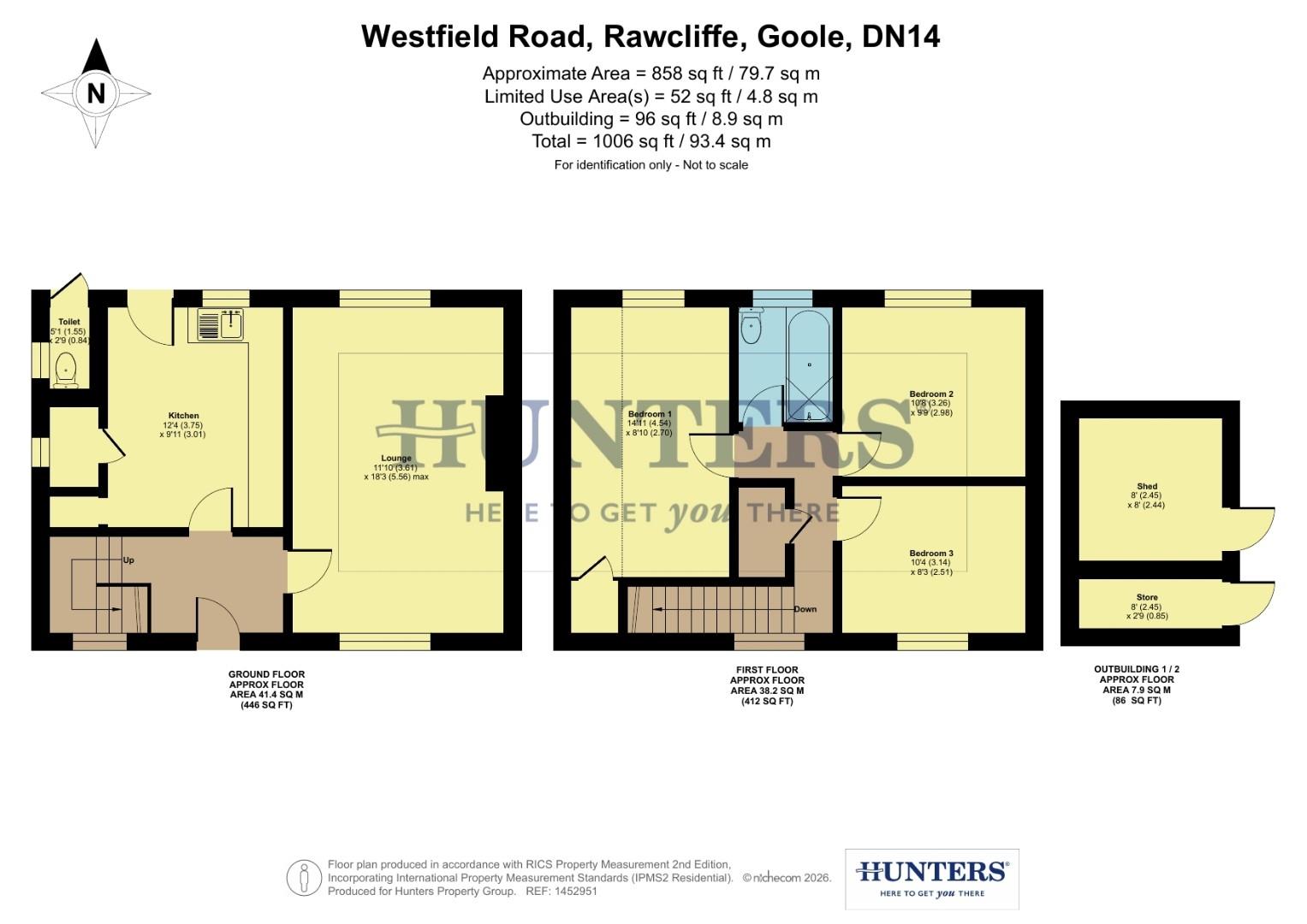4, Westfield Road, Rawcliffe floorplan