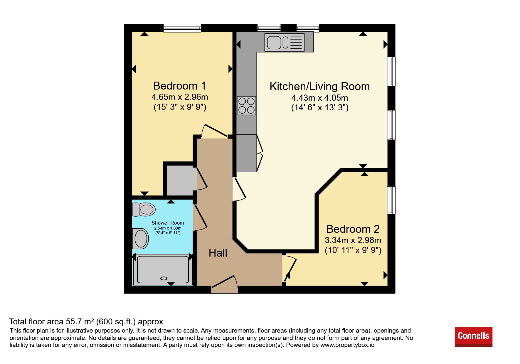 Flat 10, Corallian Court, Kirtleton Avenue, Weymouth floorplan