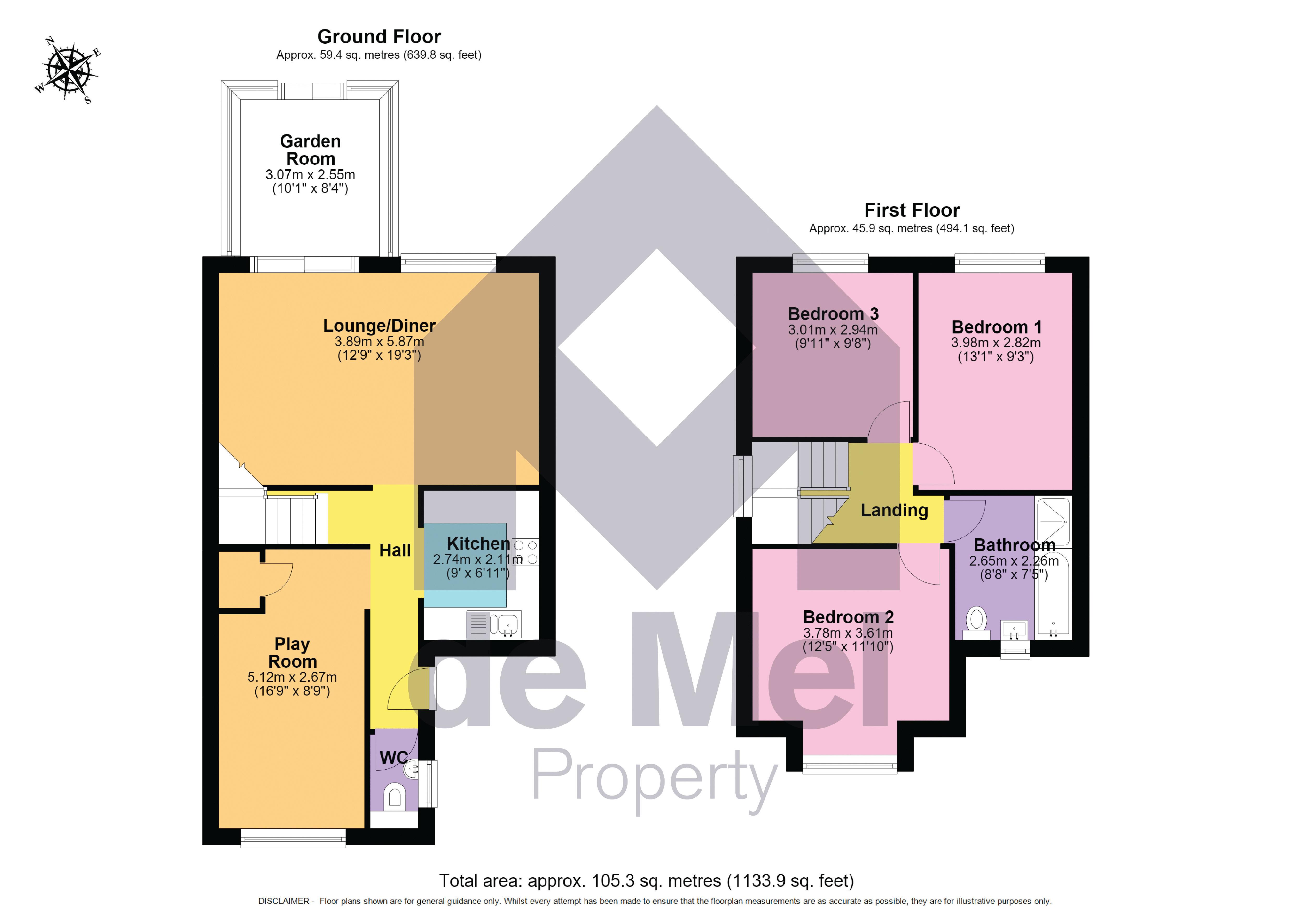 9, Blacksmiths Close, Evesham floorplan