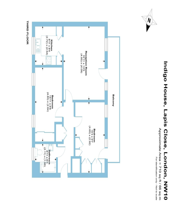 Flat 14 Indigo House , Lapis Close, London floorplan