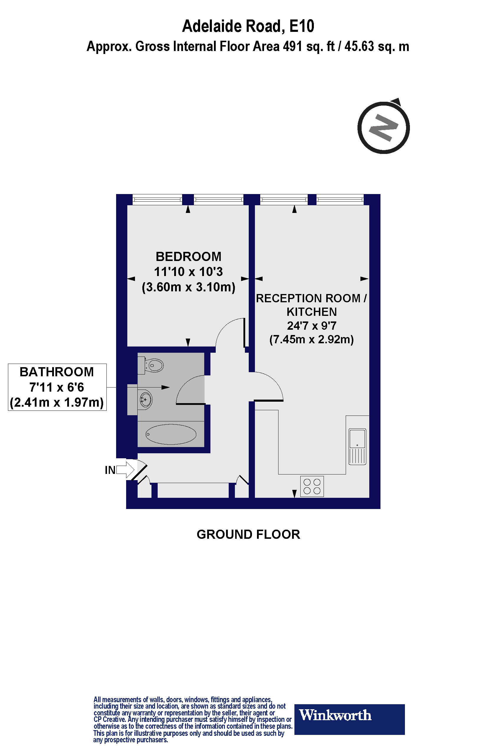 Flat 17, 1A, Adelaide Road, London floorplan