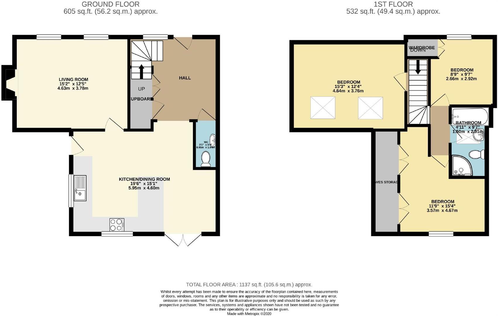 2 Yew Tree Cottage, Ludlow Road, Clee Hill floorplan