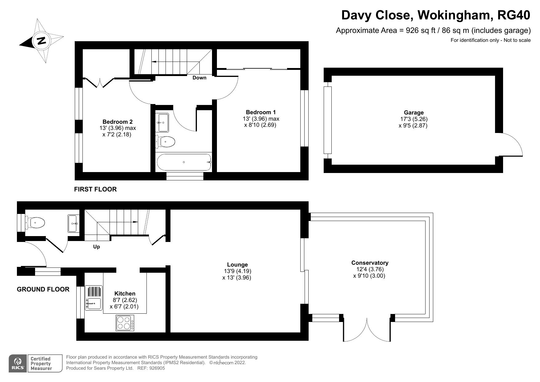 Davy Close, Wokingham RG40, 2 bedroom semidetached house for sale