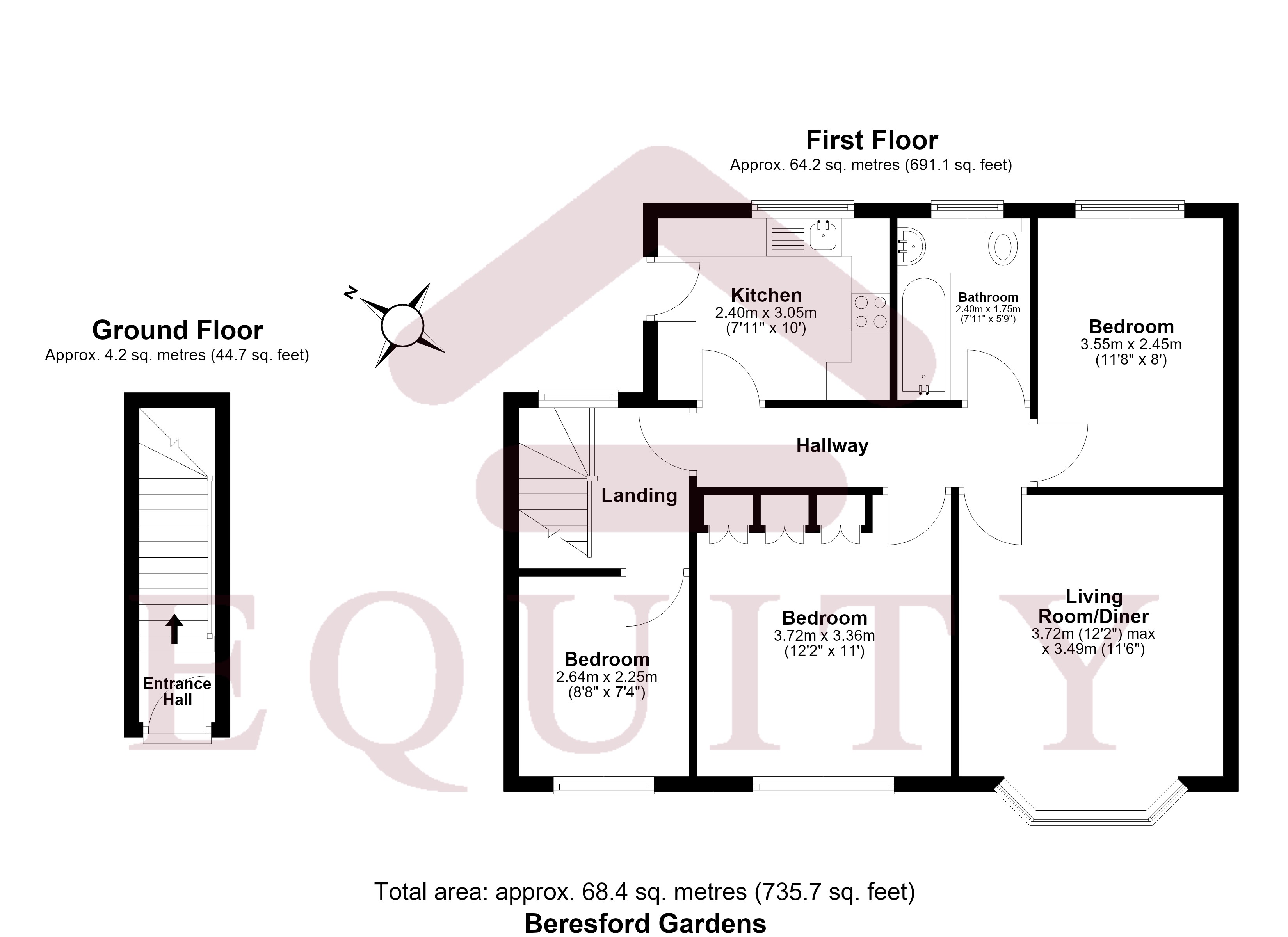 Beresford Gardens, Enfield floorplan