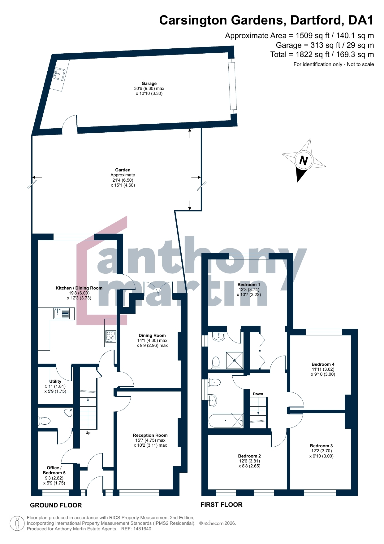 1, Carsington Gardens, Wilmington floorplan