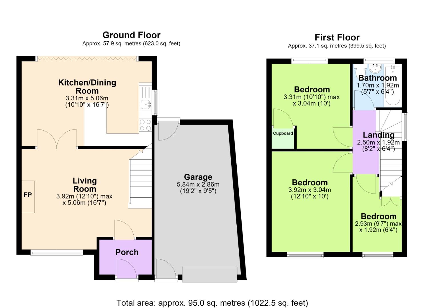 86, Wolds Drive, Nottingham floorplan