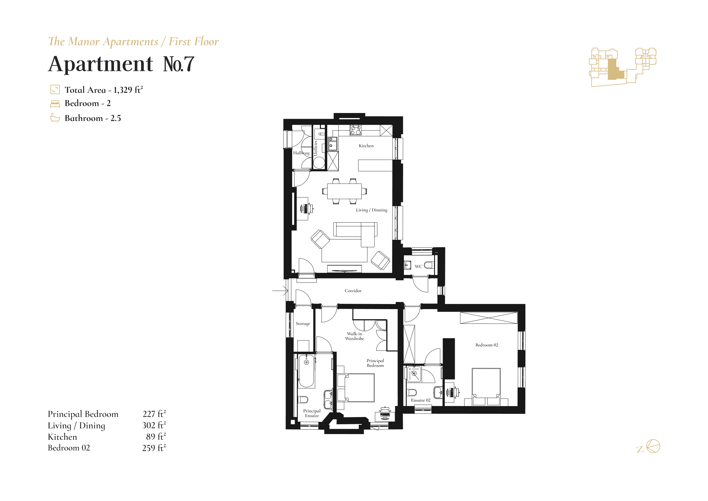 Apartment No. 7, Nataly Gardens, Wick Road, Egham floorplan