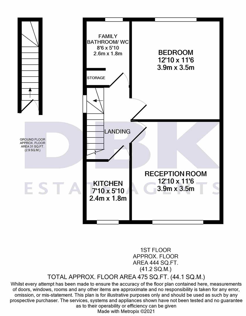First Floor, 45, Heston Road, Heston floorplan