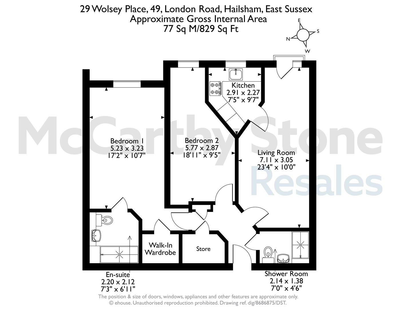 29 Wolsey Place, London Road, Hailsham floorplan