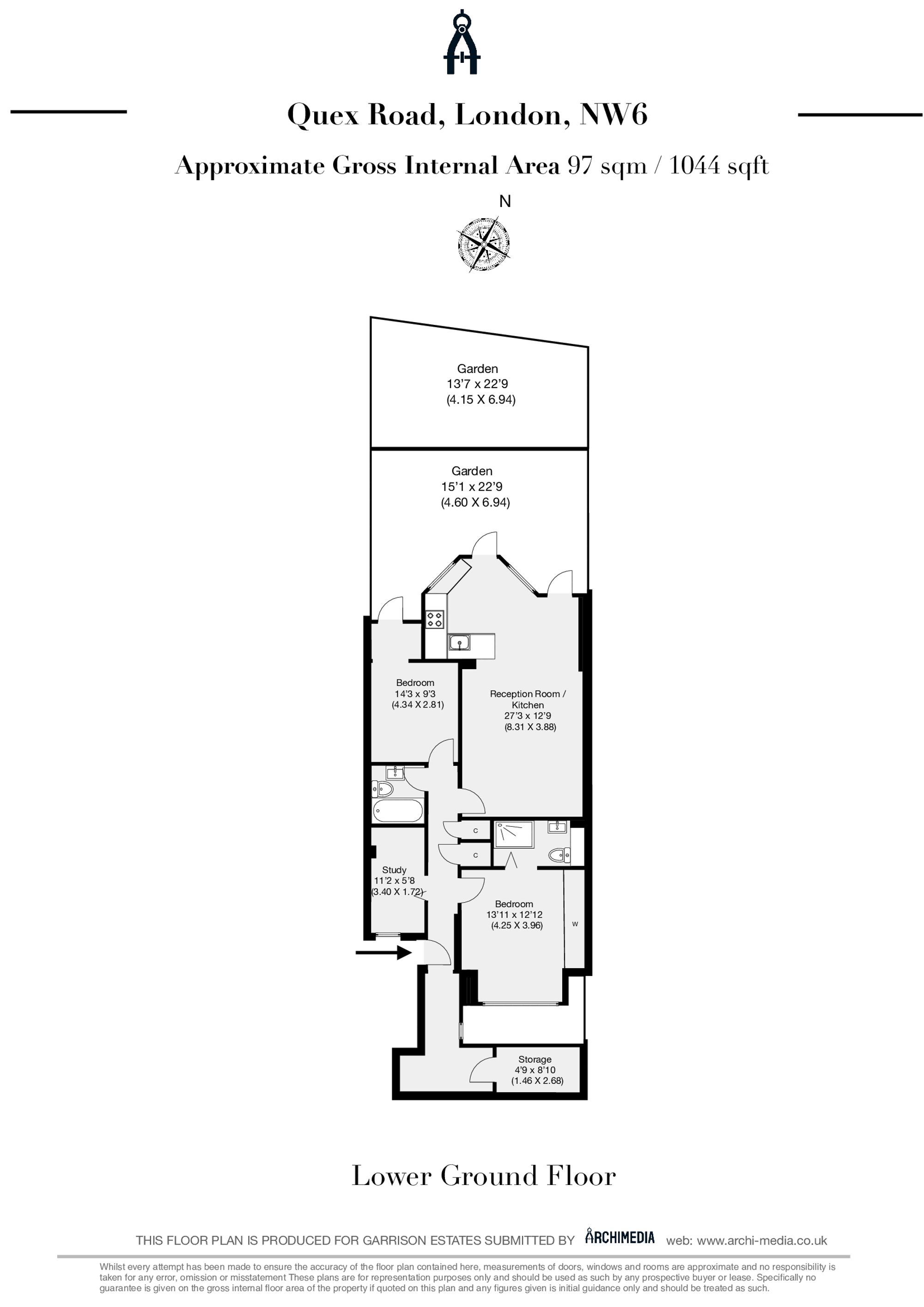 13a Quex Road, London floorplan