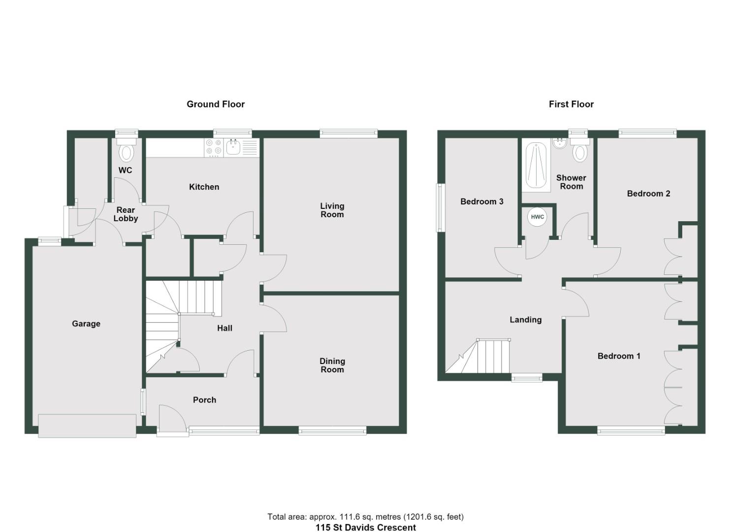115, St. Davids Crescent, Penarth floorplan