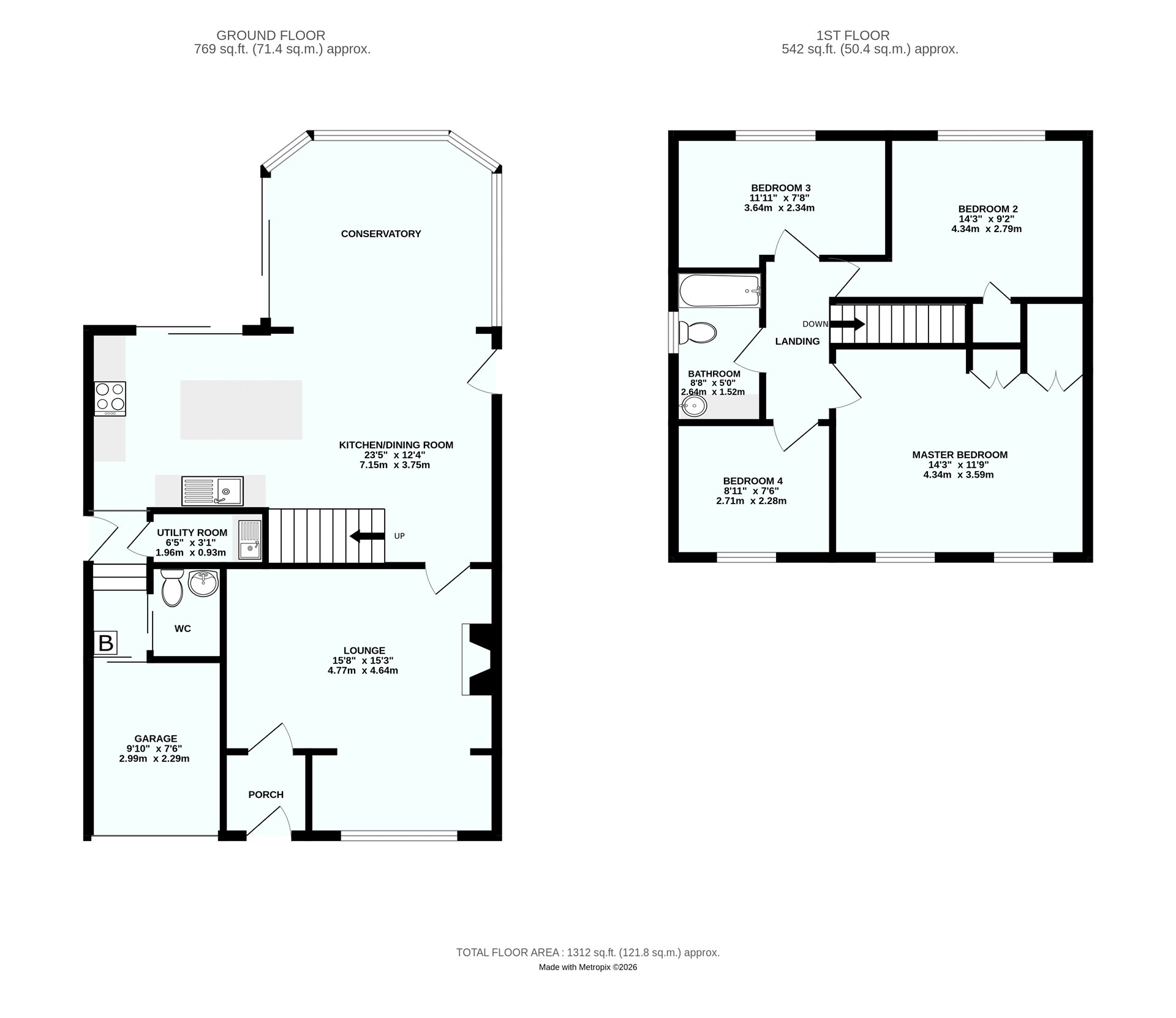1 Cheltenham Close, Exeter Devon, Devon floorplan
