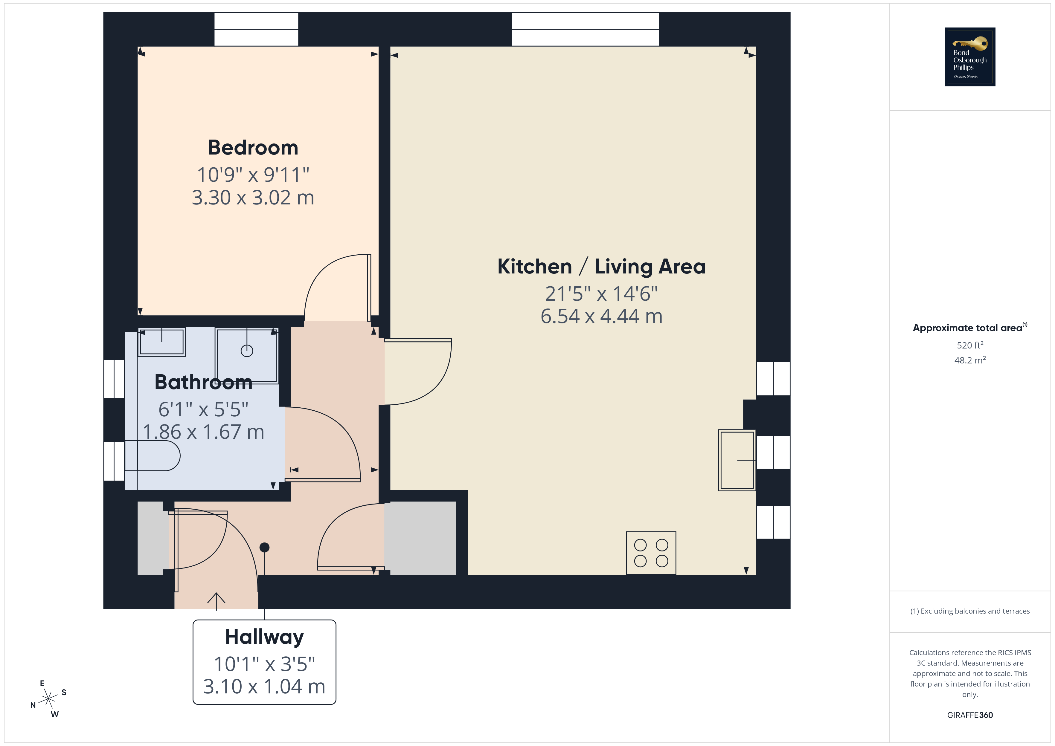 Flat 3, Trevansyn Heights,, Trevanson, Cornwall floorplan