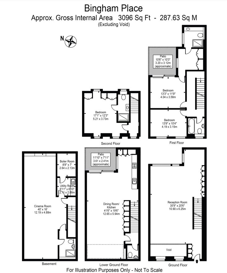 3 Bedrooms  to rent in Bingham Place, London W1U