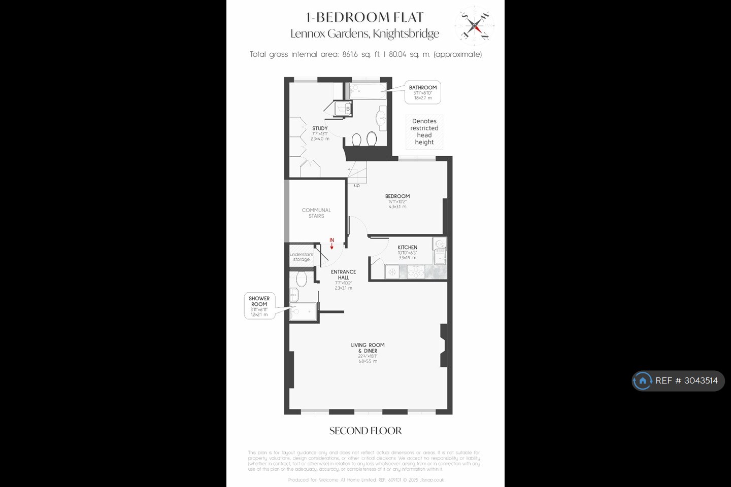 Flat, Lennox Gardens, London floorplan