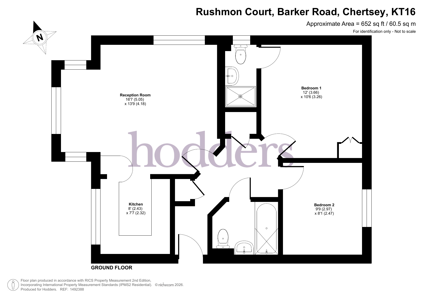1,, Rushmon Court, Chertsey floorplan