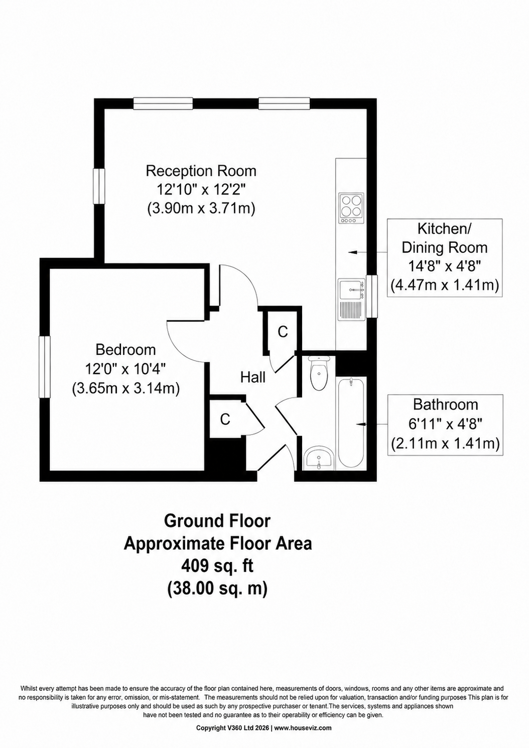 1 Dunstan Court, Leacroft, Staines-upon-Thames floorplan