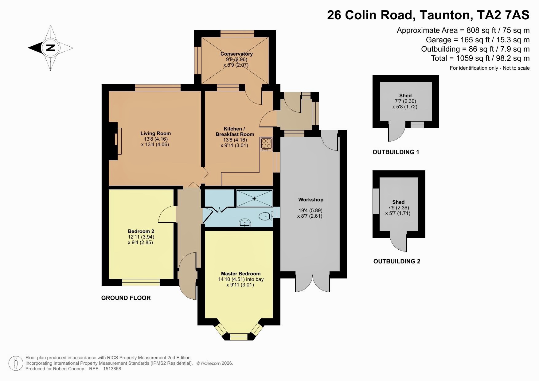 26 Colin Road, Taunton floorplan