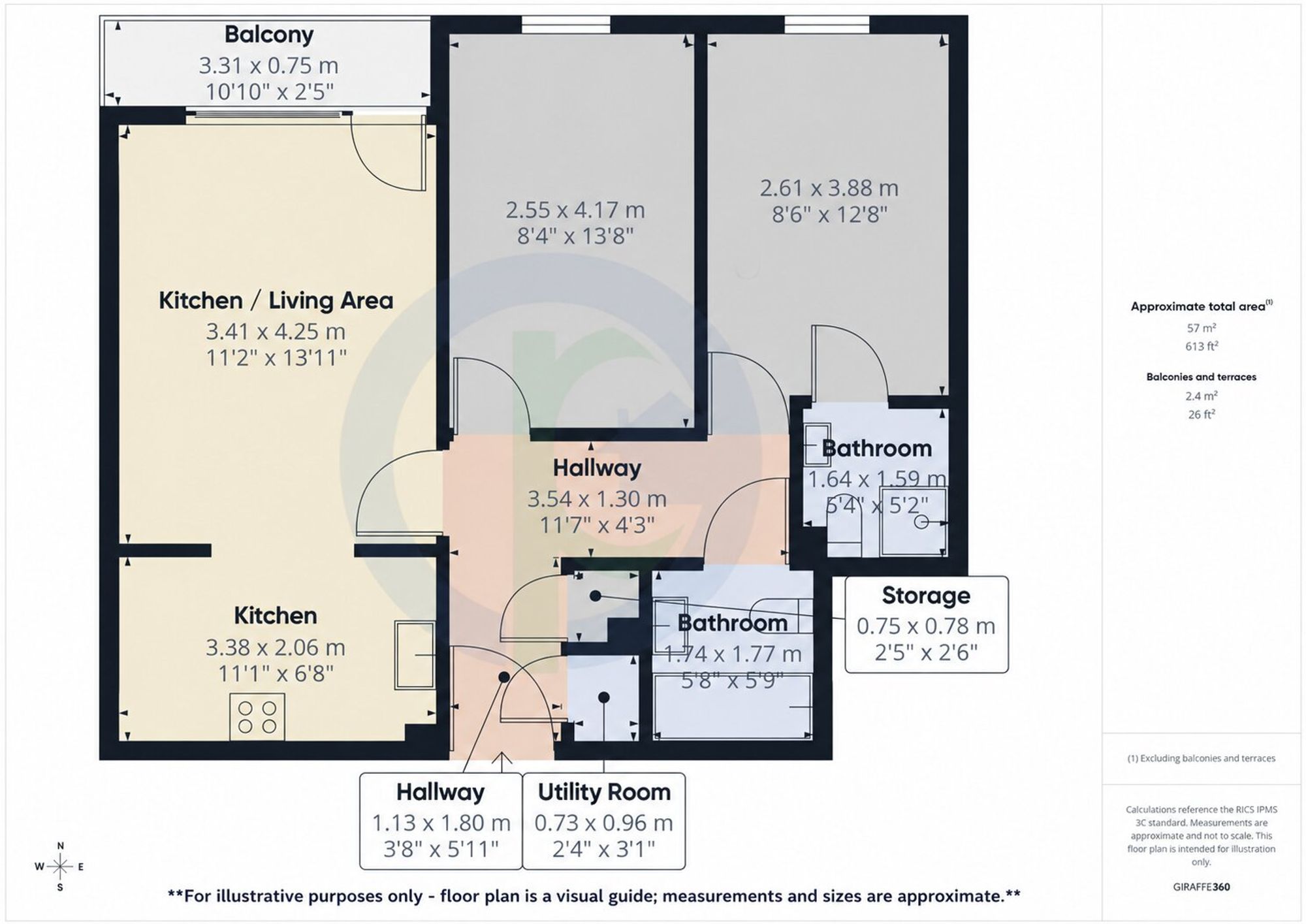 Flat 15, Sunset House Grant Road, Harrow floorplan