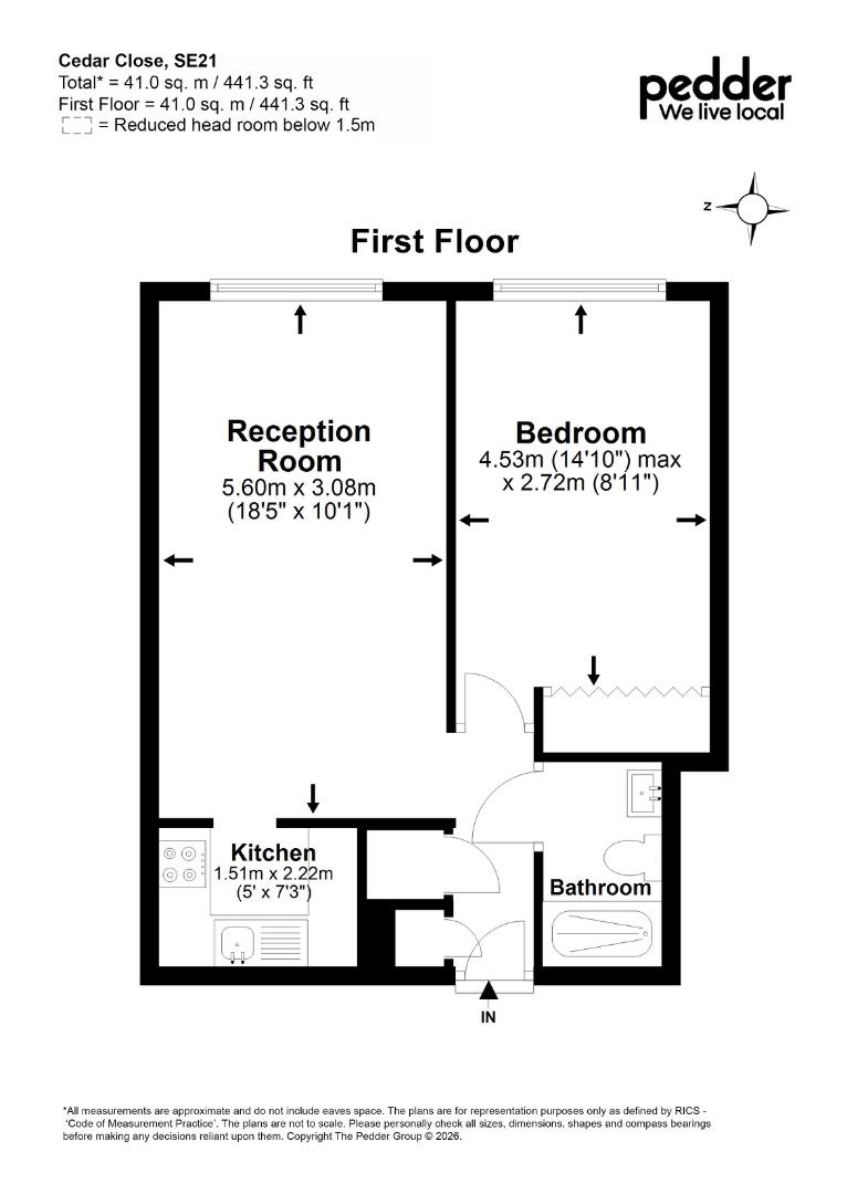 71, Cedar Close, London floorplan