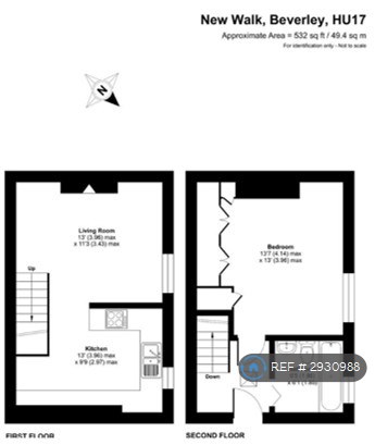 Flat, New Walk, Beverley floorplan