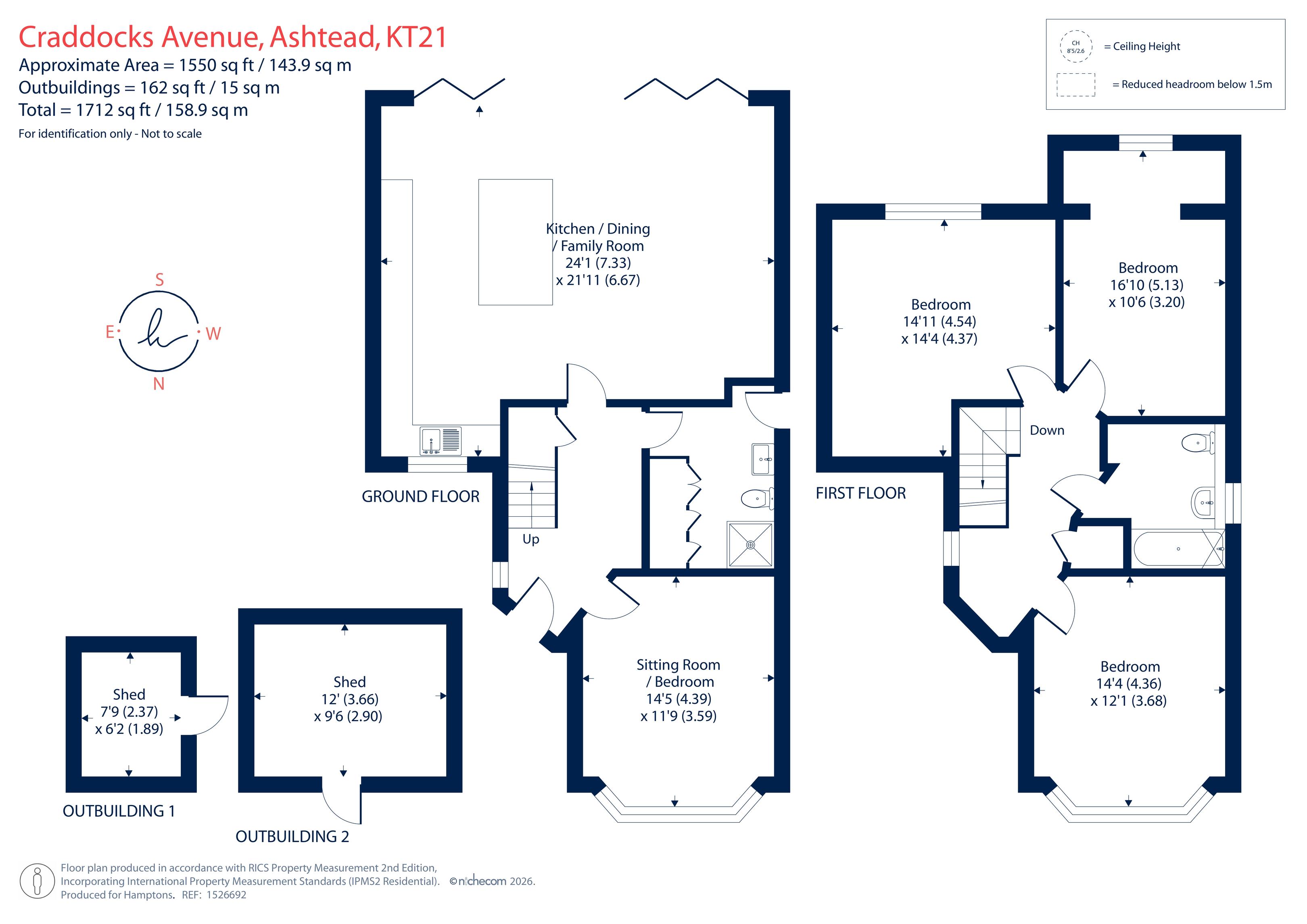 168, Craddocks Avenue, Ashtead floorplan