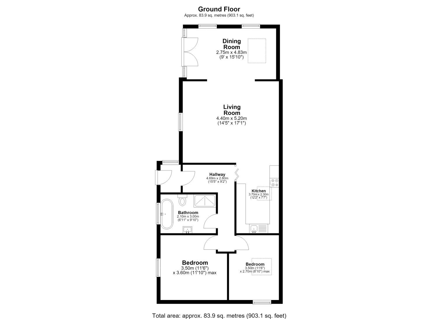 4a, Princess Street Bamber Bridge, Preston floorplan