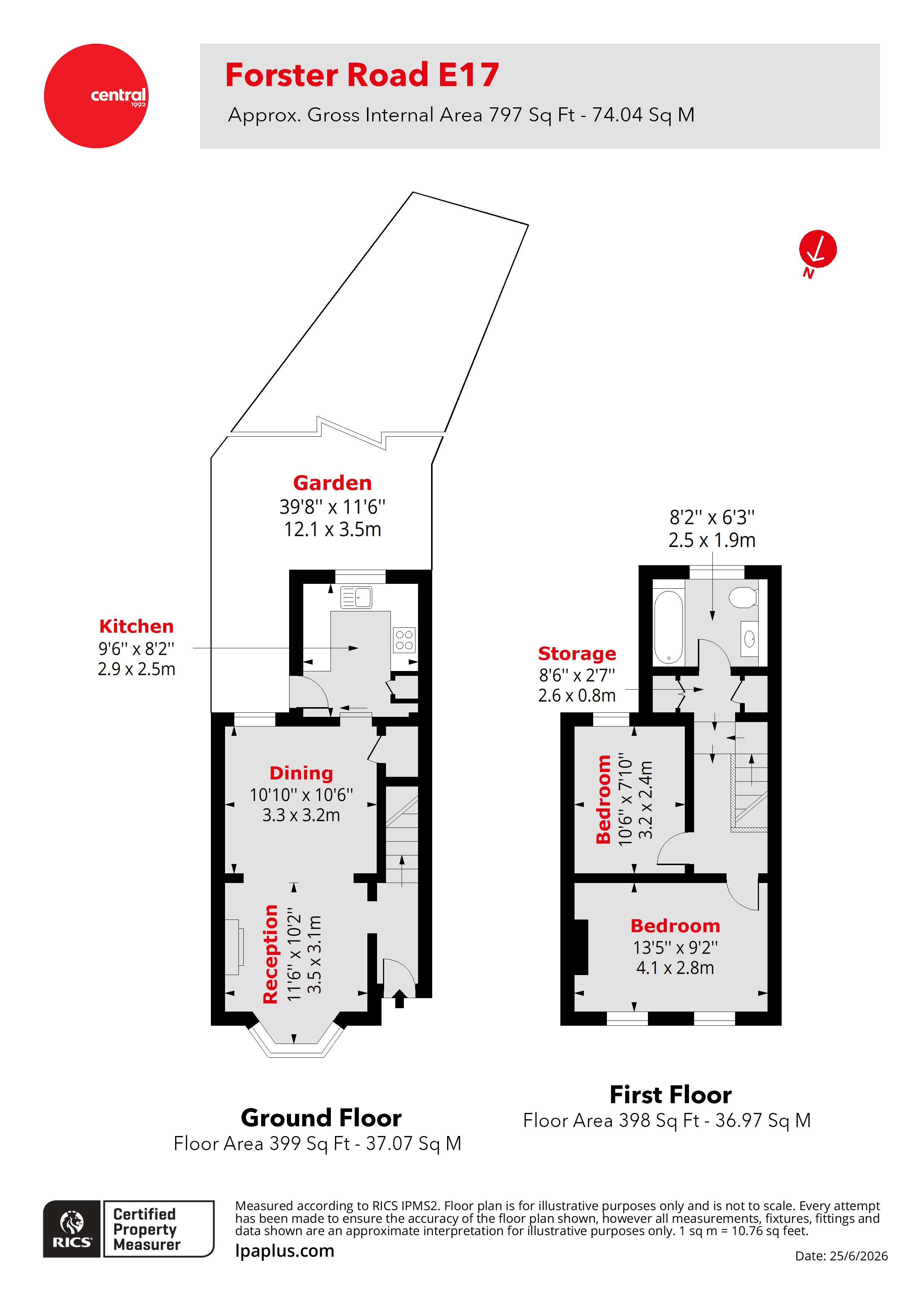 24, Forster Road, London floorplan