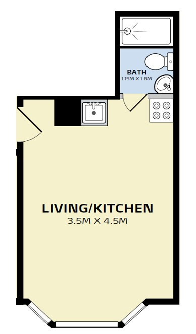 Flat B 64,, Church Road, London floorplan