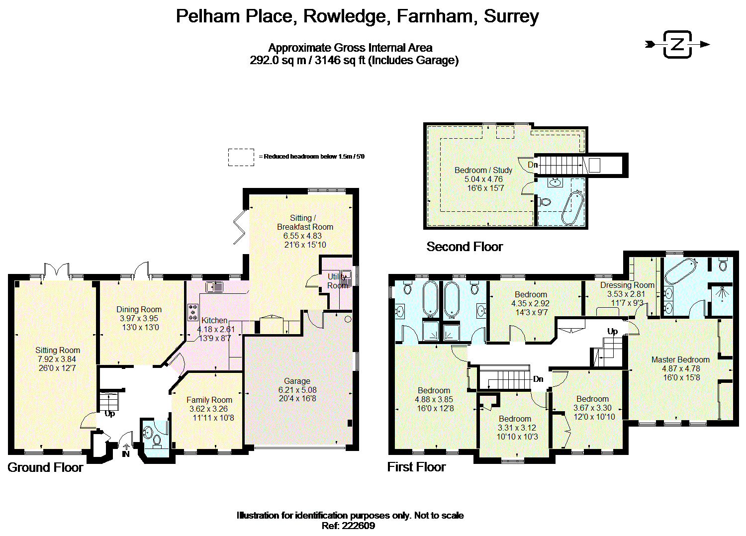 6 Bedrooms Detached house for sale in Pelham Place, Rowledge, Farnham, Surrey GU10