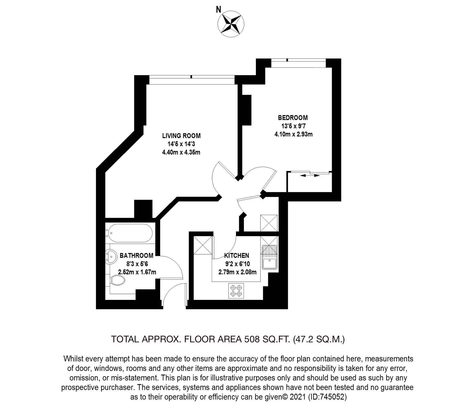 572, Hanover House, London floorplan