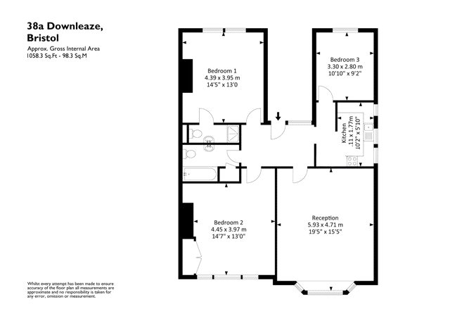 38a, Downleaze, Bristol floorplan