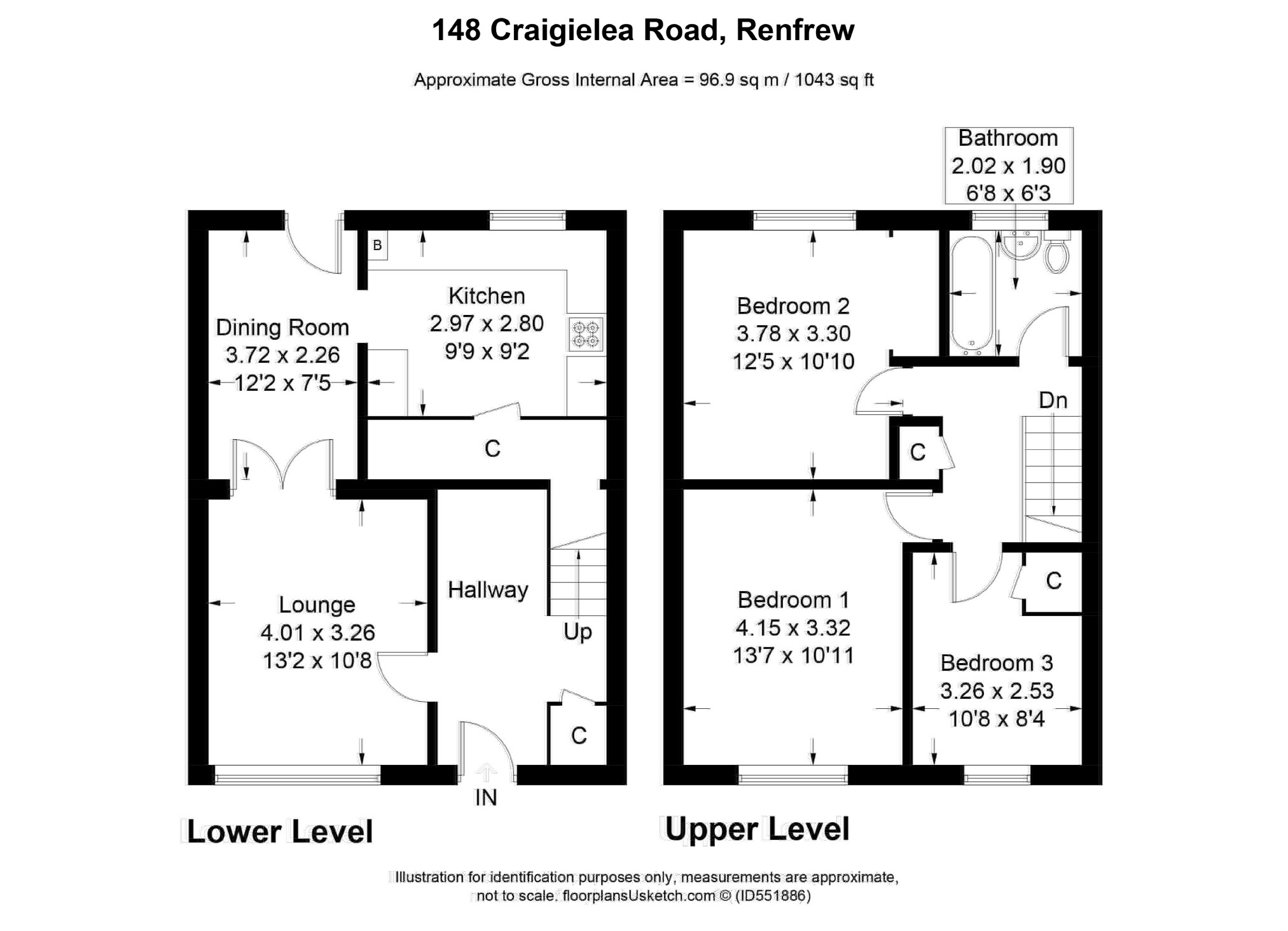 3 Bedrooms End terrace house for sale in Craigielea Road, Renfrew PA4