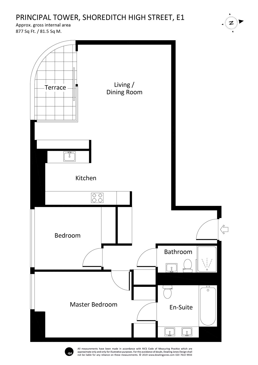 2 Bedrooms Flat for sale in Principal Tower, Shoreditch High Street, London E1