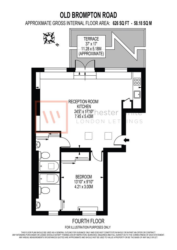 Flat 6, 224 Old Brompton Road, London floorplan