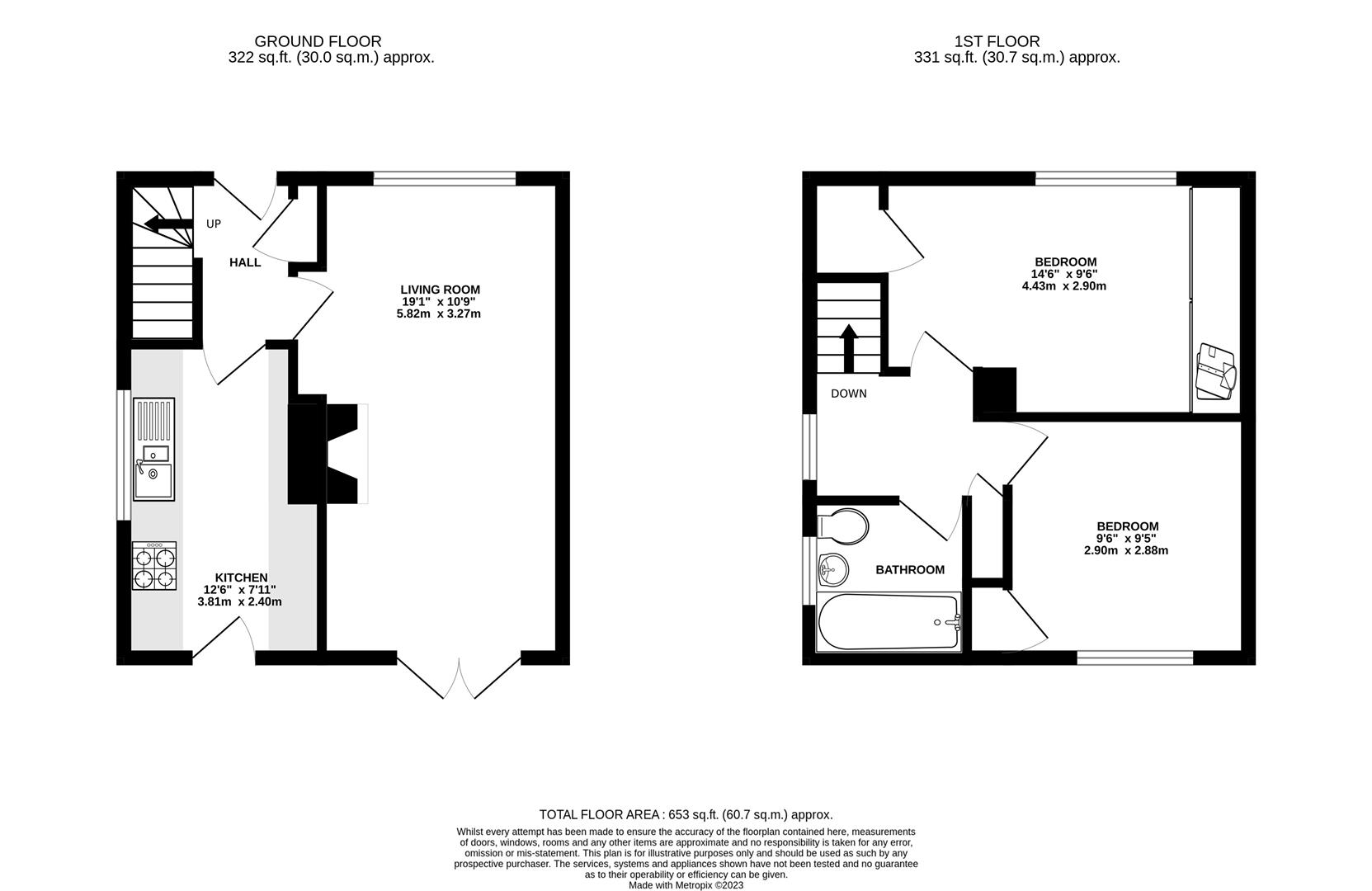 North Side, New Tupton, Chesterfield S42, 2 bedroom semidetached house