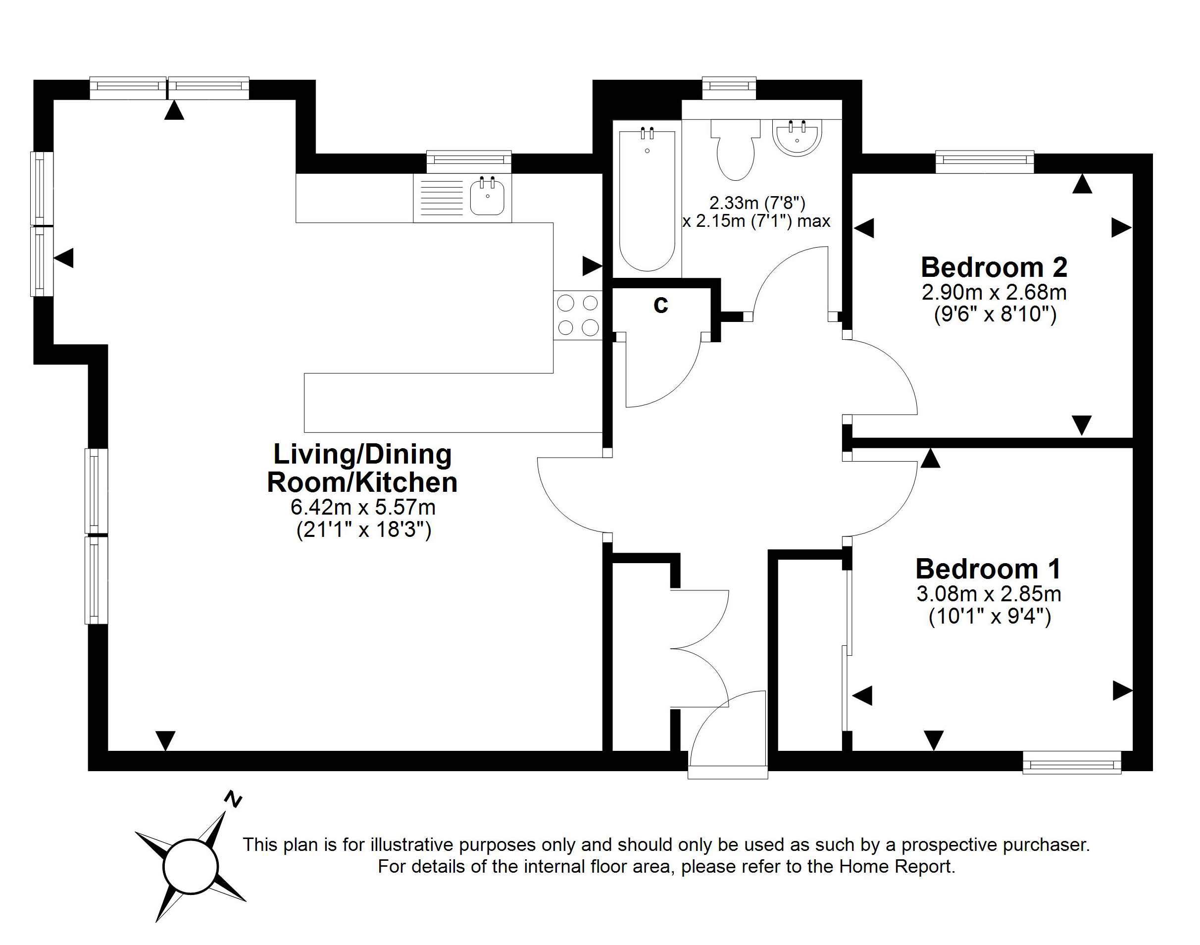 32A, Wymet Gardens, Millerhill, Midlothian floorplan