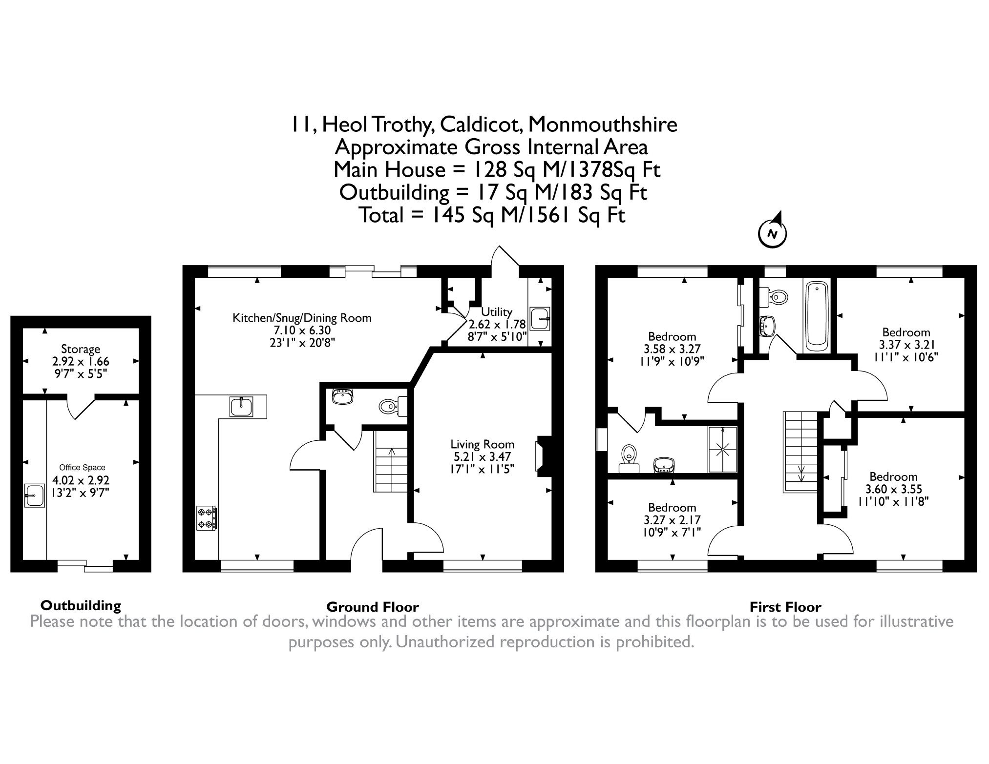 11, Heol Trothy, Caldicot floorplan