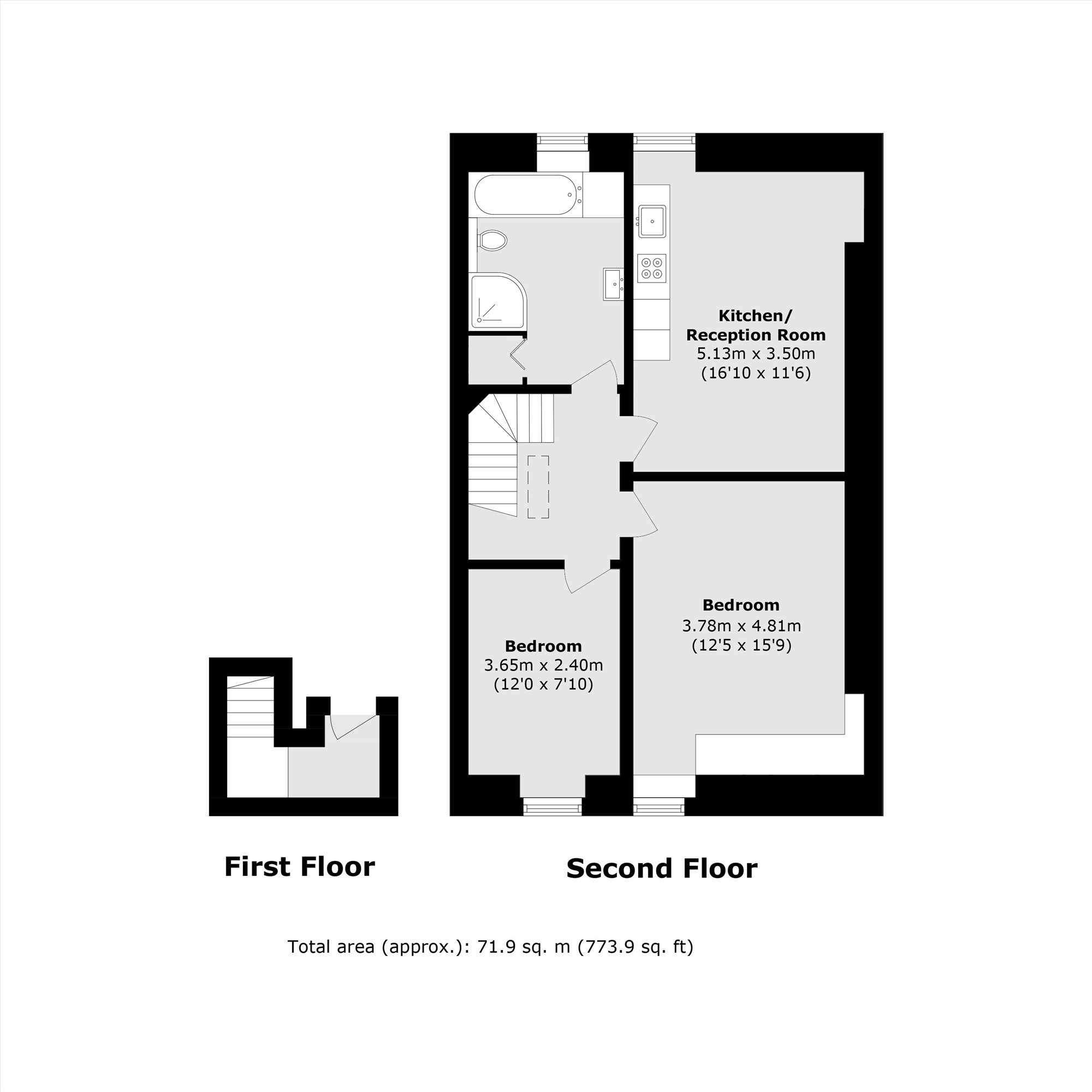 Flat 5, 23, Sinclair Road, London floorplan