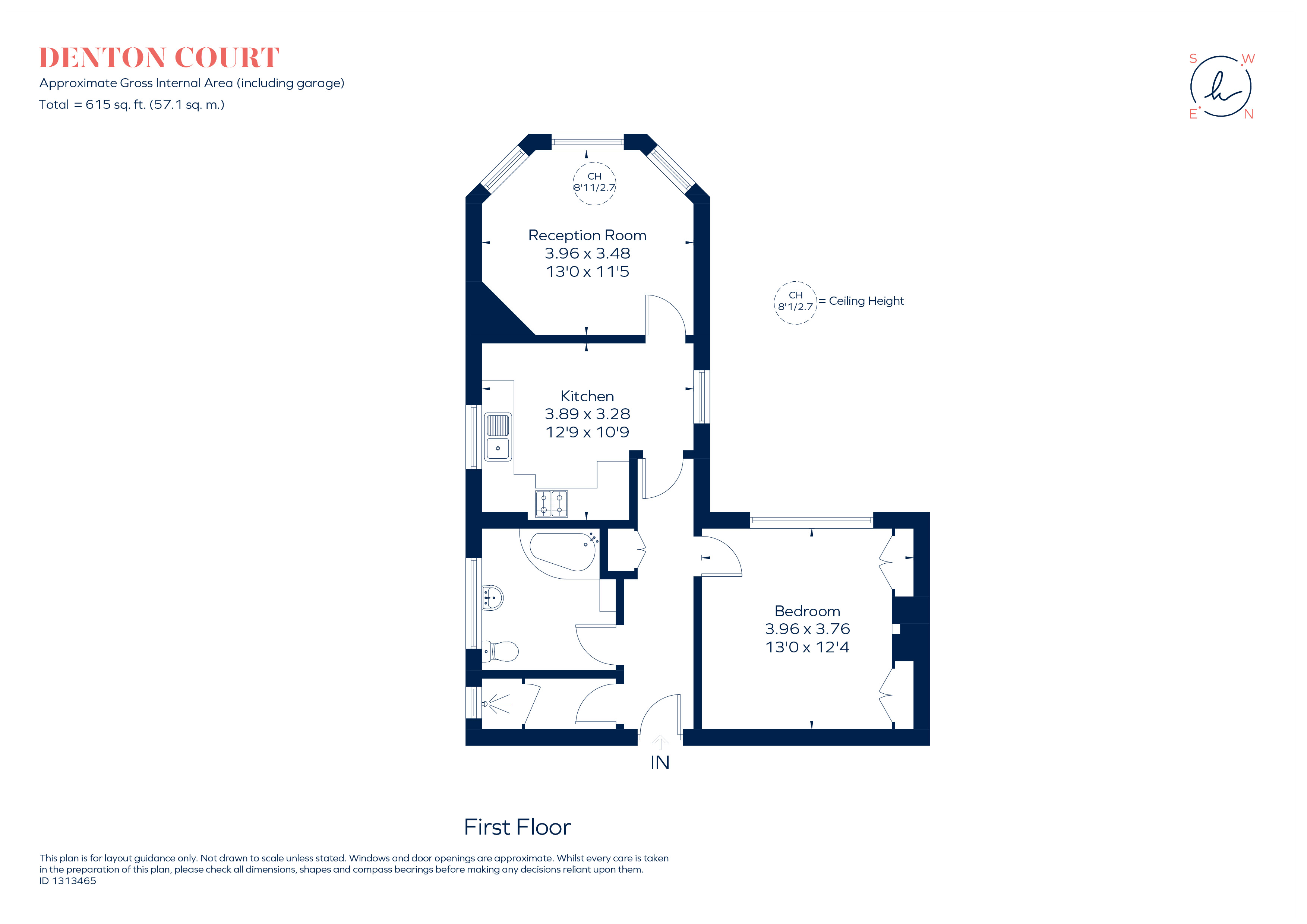8, 8 Denton Court, 14 Cranes Drive, Surbiton floorplan