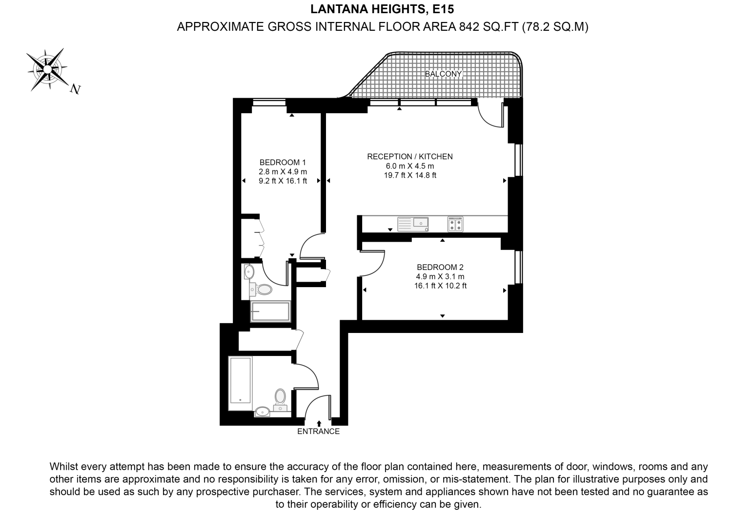 Flat 503,, Lantana Heights, Stratford floorplan
