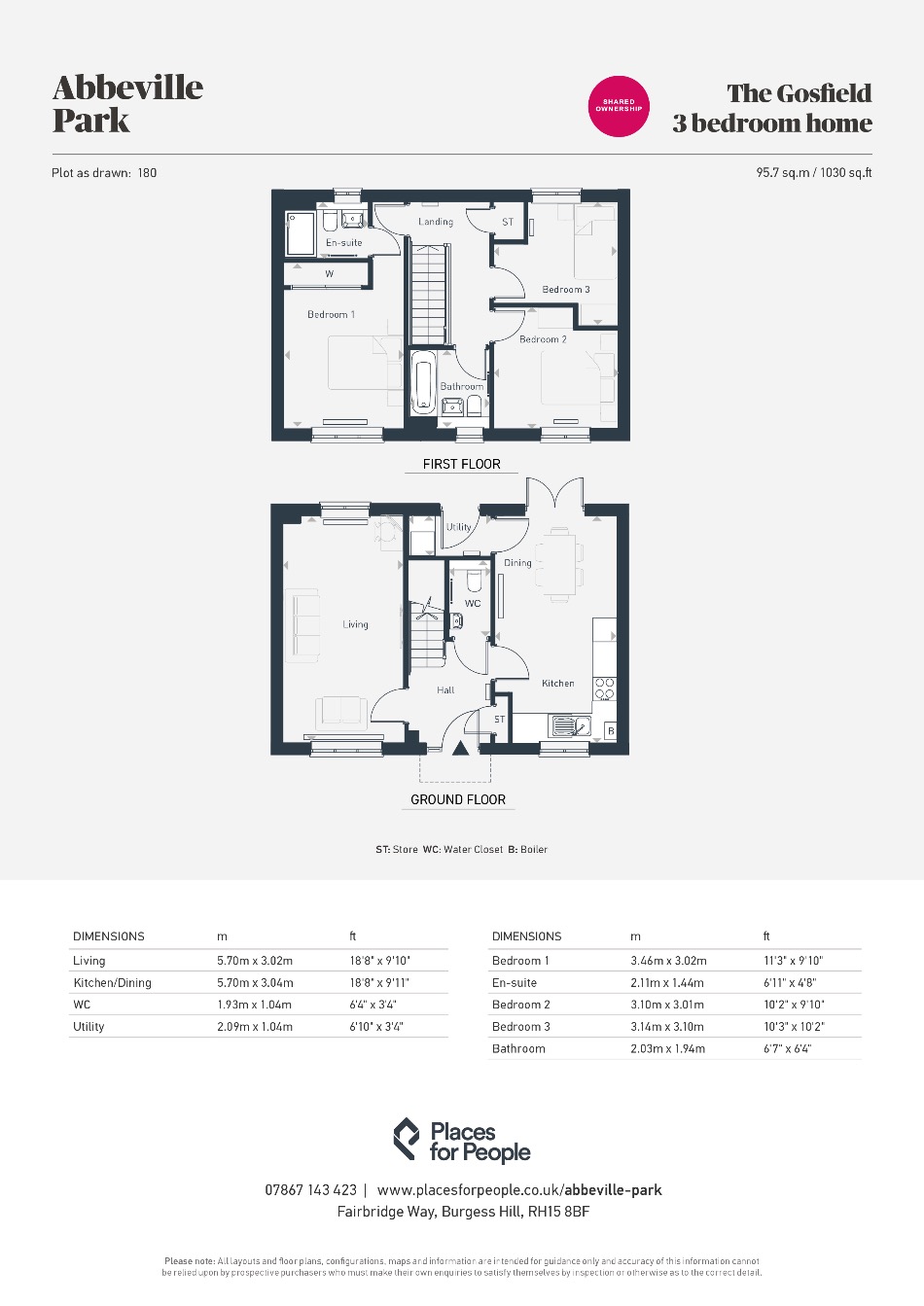 Plot 180, The Gosfield, Burgess Hill floorplan
