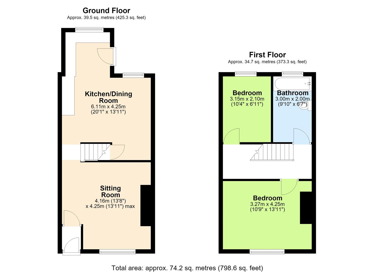 16, Leigh Road, Manchester floorplan