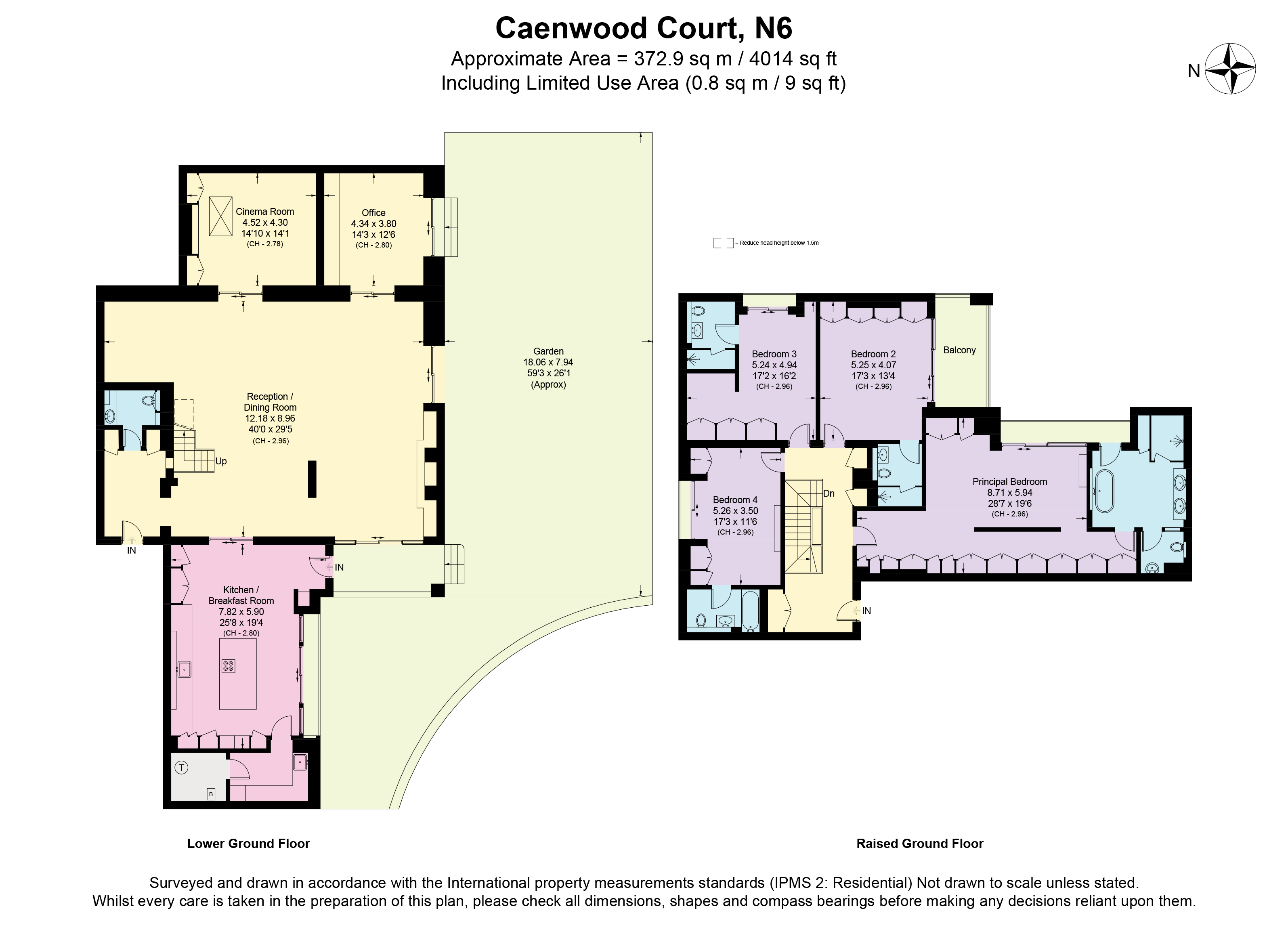 Flat 17,, Caenwood Court, London floorplan